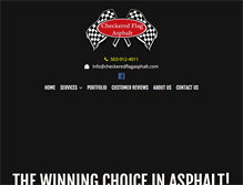 Tablet Screenshot of checkeredflagasphalt.com